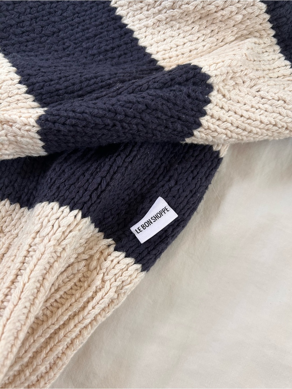 Le Bon Shoppe Rugby Striped Knit Sweater - Picture 3 of 6